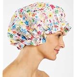 Stylish Design Mold Resistant Shower Cap Set of 2