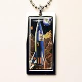 Retro-a-go-go 'FLY ME TO THE MOON' SCI-FI TABLET NECKLACE