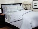 Pinzon 160-Gram Yarn-Dye Heathered Plaid Flannel Full/Queen Duvet Cover, Blue