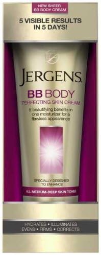 Jergens BB Body Cream for All Medium-Deep Skin Tones, 7.5 Ounce