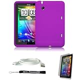 Purple Cover Protective Slim Durable Silicon Skin Case for HTC Flyer 3G WiF ....