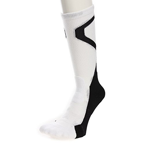 Jordan Jumpman Crew Socks, White/Black, Large