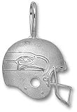 Seattle Seahawks Solid Sterling Silver Helmet Pendant