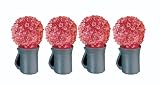 GKI Bethlehem Lighting 25-Light Sugar Coated G20 LED Light Set, Red Bulbs, Green Wire