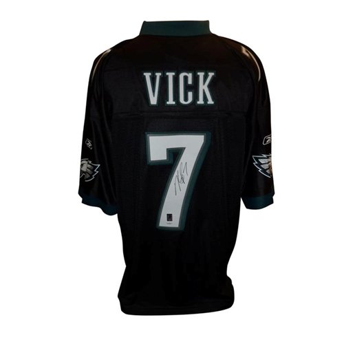 Michael Vick Autographed Philadelphia Eagles (Black #7) Jersey - Vick Holo