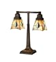 Meyda Tiffany 24284 Desk Lamp, Antique Copper Finish with Purple