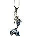 DianaL Boutique Beautiful Silver Tone Mermaid Necklace Blue Crystals Gift Boxed Fashion Jewelry
