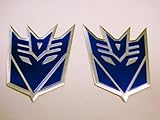 Transformers Decepticons Aluminum Emblems Blue