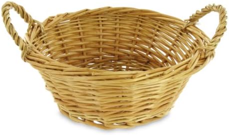 Round White Willow Wash Basket