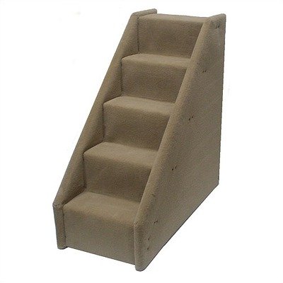 Bear's Stairs Five-Step Mini Value Line Pet Stairs in Beige Color: Beige