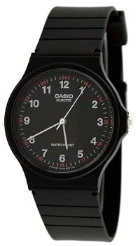 Casio #MQ24-1B Men's Casual Rubber Strap Analog Watch