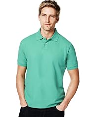 Blue Harbour Pure Cotton Polo Shirt with Stay New™