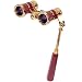 Sporting Goods : Adorama 3 x 25 Opera Glass Binocular with Built-In Extendable Handle, Burgundy with Gold Trim
