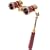 Adorama 3 x 25 Opera Glass Binocular with Built-In Extendable Handle, Burgundy with Gold Trim