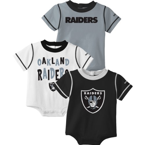 Reebok Oakland Raiders Newborn 3 Pc. Creeper Set 0-3 Months