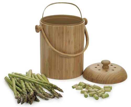 Childrens Toyshop  Kitchen & Housewares : RSVP PAIL-BOO Bamboo Compost Pail 3.25-qt.