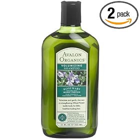 Avalon Organics Rosemary Volumizing Shampoo, 11 -Ounce Bottle (Pack of 2)