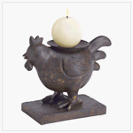 Rusty Rooster Candle Holder