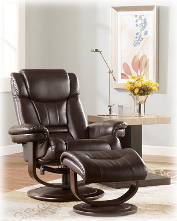 Chocolate Leather Loungers by Famous Brand