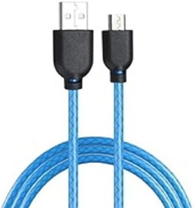 Xbox One &amp; PS4 CONTROLLER CABLE Extra Long, Super Strong, Durable and Tight Hold Blue Micro USB cable 12ft