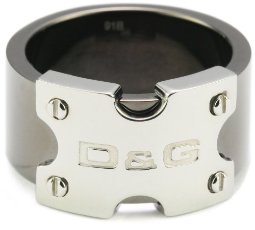 D&G Mens Proud Stainless Steel Anthracite IP Ring Size 10.5