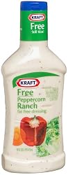 Kraft Free Peppercorn Ranch Fat Free Dressing, 16-Ounce Plastic Bottles (Pack of 6)