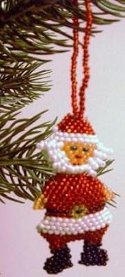 Beaded Santa Ornament