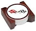Corvette Cross Flags Ceramic Coaster Set