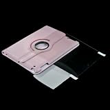 Ctech 360 Degrees Rotating Stand Pink Leather Smart Cover Case for iPad 2 w/ Wake Up/Sleep Feature (retail box packaging)