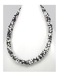 Black Seed Bead Necklace In Zinc