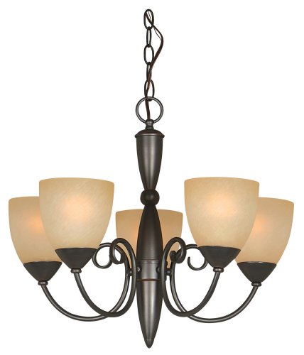Hardware House 543728 Berkshire 21-Inch by 18-Inch Chandelier, Oil-Rubbed Bronze