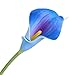 Luyue Calla Lily Bridal Wedding Bouquet Head Lataex Real Touch Flower Bouquets Pack of 20 (Blue)