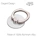 Iphone Ring Holder Phone Stand Metal Phone Ring Grip 360 - Premium iPhone Ring Holder for Smartphones & Tablets Includes Car Hook Mount ...(Silver)