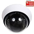 VideoSecu 1/3" CCD Day Night Vision Outdoor Dome Security Camera 420TVL 3.6mm Wide View Angle Lens 22 Infrared LEDs for Home DVR CCTV Surveillance System with Free Security Warning DeCal 1YH