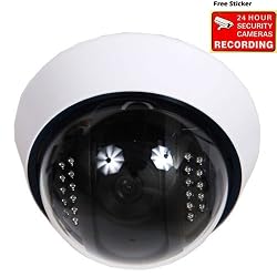 VideoSecu 1/3" CCD Day Night Vision Outdoor Dome Security Camera 420TVL 3.6mm Wide View Angle Lens 22 Infrared LEDs for Home DVR CCTV Surveillance System with Free Security Warning DeCal 1YH