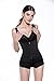 Supplim Women Waist Trainer Corset Shapewear Waist Cincher Body Shaper Bodysuit,Black,XX-Large
