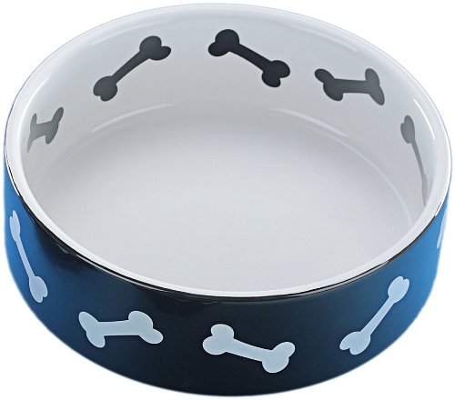 Nobby 69961 Hundenapf Keramik &Oslash; 19 cm, schwarz-wei&szlig;