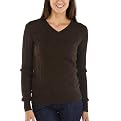 Merona&reg; Petites V-Neck Sweater - Dark Heather Brown