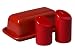 Waechtersbach Butterdish and Salt & Pepper Set, Cherry