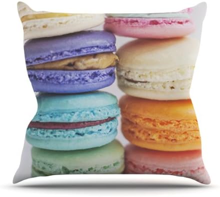 Kess InHouse Libertad Leal "I Want Macaroons" Outdoor Throw Pillow, 26 by 26-Inch
