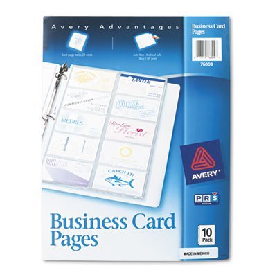 Avery Business Card Pages, Pack of 10 (76009)