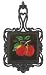 Square Iron Trivet - Apples