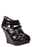 41bdJQ4SSIL. SL160  Torrid Plus Size Lorane Black Patent Wedge Heel (Wide Width)