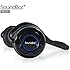 SoundBot SB220 Bluetooth Headset Wireless Stereo Headphone for Music Streaming & HandsFree - Black