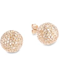14k Gold Cut-Out Ball Stud Earrings