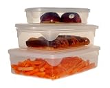 Food Storage Containers Set 3Ltr 2Ltr 1Ltr