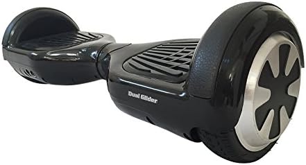 Dual Glider Two Wheel Smart Self Balancing Scooter, Electric Balance Board, Black, Red, Blue, White,gold, Pink, Patterns (Black w 6 star wheel)