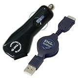 PLANEX シガーチャージャー&FOMA & SoftBank 3G用USB充電ケーブル(ストレート) PL-UC03-3GD-C