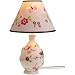 Carter's Butterfly Flowers Lamp Base And Shade, Pink/Choc, 10 X 17 X 7"