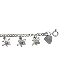 Sterling Silver Turtles Charm Bracelet